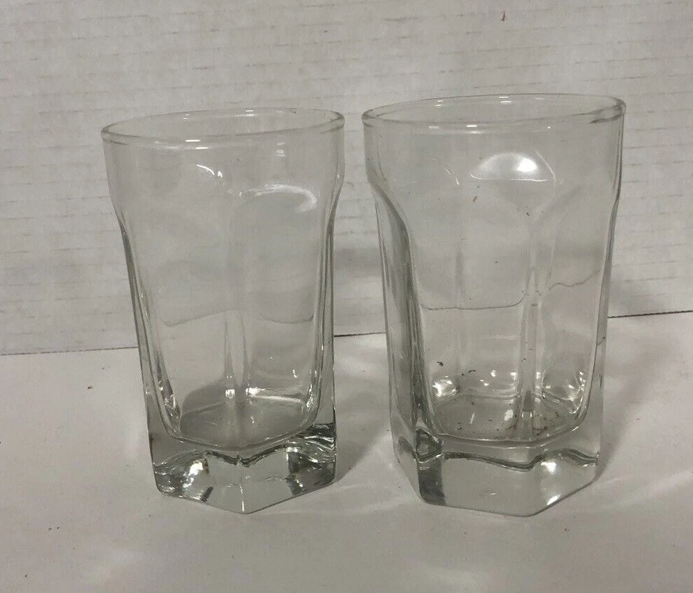Vintage Anchor Hocking Courtney Clear Replacement Set of 2 Juice Glasses 3 7 8"