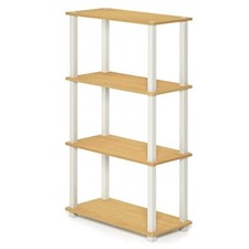 Furinno Turn-N-Tube Libreria, Faggio (Beech/White), 109.86 x 29.46 x 59.94 cm