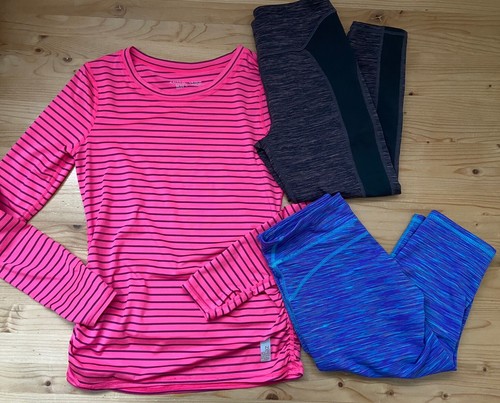 Girls L I0/12 Zella Long Sleeve Top + 2 Leggings (EXCELLENT)