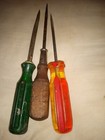 Lot Of Three Vintage Screwdrivers One Wood Handle — photo 3