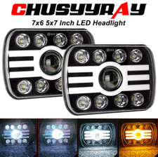 For Toyota Supra 1982-1993 Pair 7x6 5x7 LED Headlights High/Low