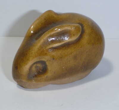 Vintage Badger Pottery Oxon Rabbit Bunny Figurine Sculpture Art
