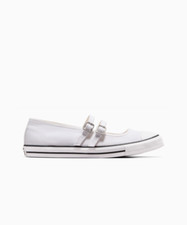 New Converse All Star Dainty Mary Jane Strap Shoes - White A11552C