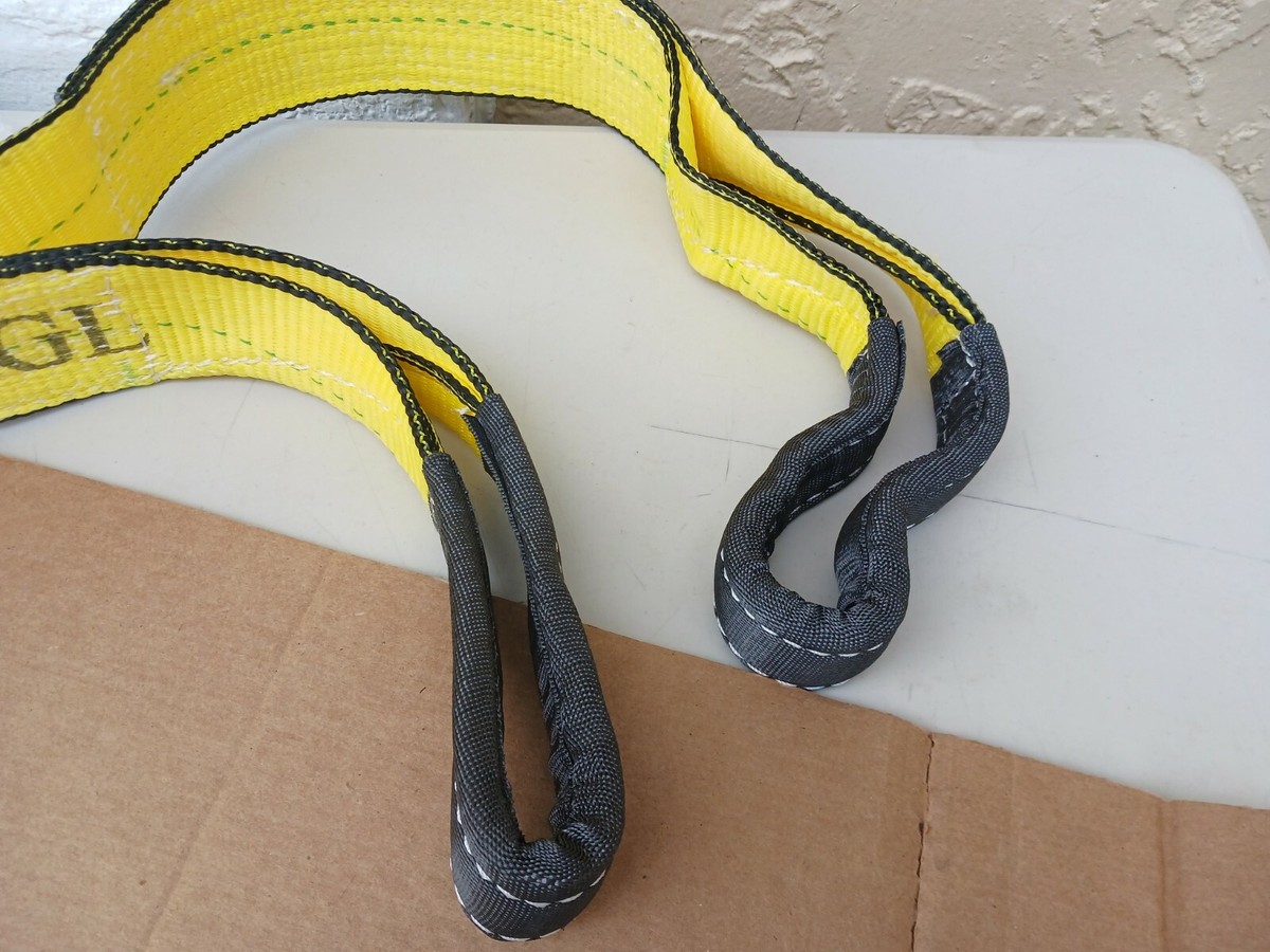 Tree Saver Strap TGL 3 Inch, 8 Foot Heavy Duty Winch Strap, Tree Saver With  30,000 Pound Capacity, Yellow Winch Rope