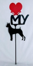 Boxer  Love(heart) Yard Sign Metal Silhouette Made in the USA