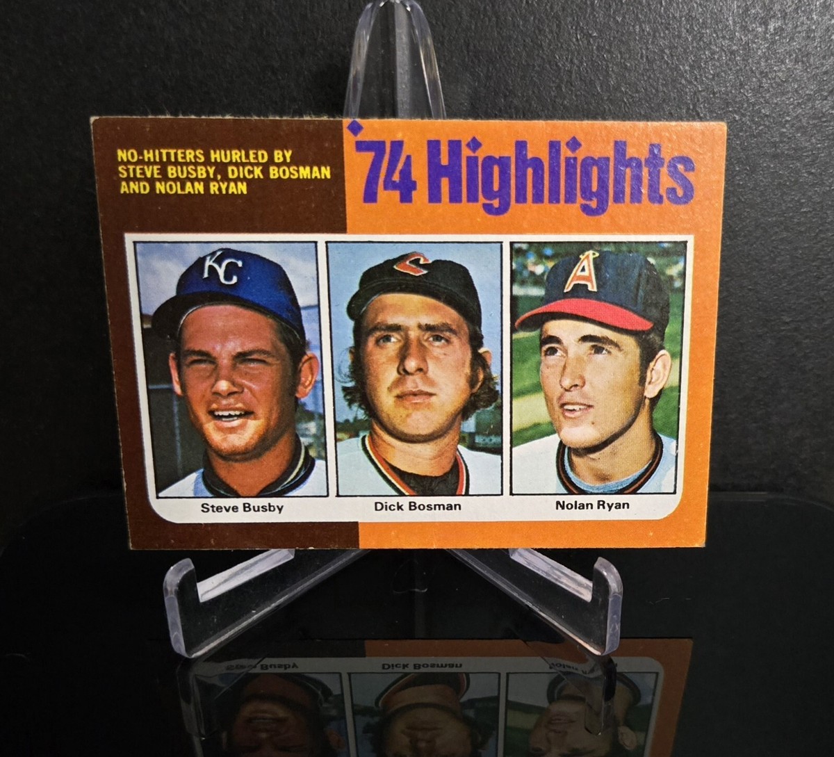 NOLAN RYAN 🔥 1975 Topps Baseball Card '74 Highlights #7 Vintage
