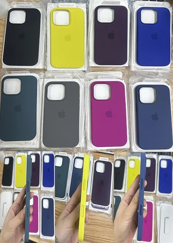 Custodia originale in silicone con MagSafe per iPhone 16 Pro Max 15 Pro 14 13 12 - Imagen 3 de 54