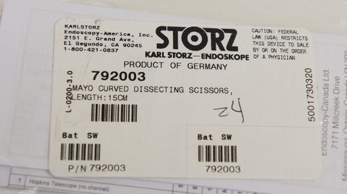 Karl Storz 792003 Mayo Curved Dissecting Scissors 15cm - Picture 2 of 6