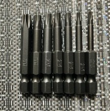 Screwdriver Bits Set Of 7 Steel Magnetic Hex Shank Star Head Drill Bit Tool