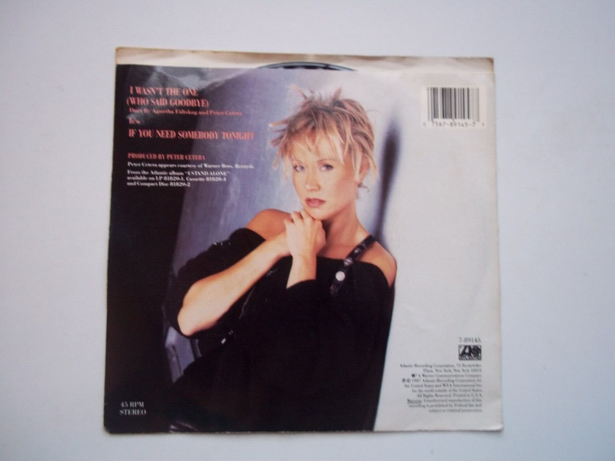 ★CD【We are the champ,巨人の星,アタックNo.1,コートにか AGNETHA FALTSKOG & PETER CETERA I Wasn't The One 45 RPM Record 7