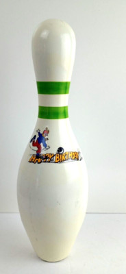 Brunswick HAPPY BIRTHDAY Party Bowling Pin Clown Green Stripe
