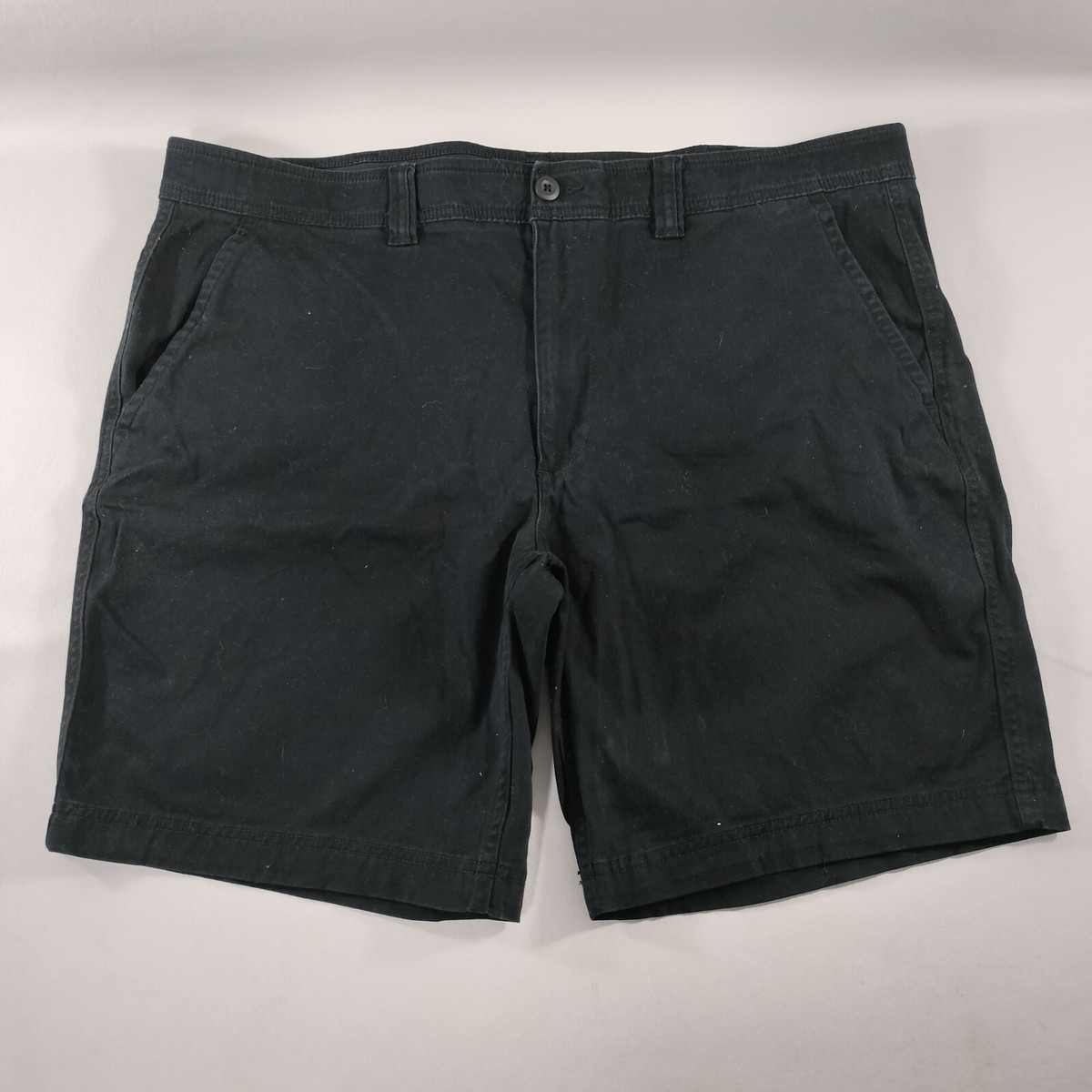 JOHN'S BAY Comfort Stretch Black Flat Front Shorts Mens Size 40