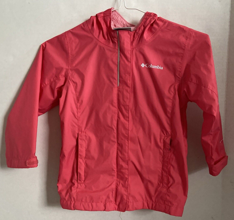 Little Girl's Columbia Omni-Tech Mesh Lined Hooded Windbreaker / Jacket Size 4T