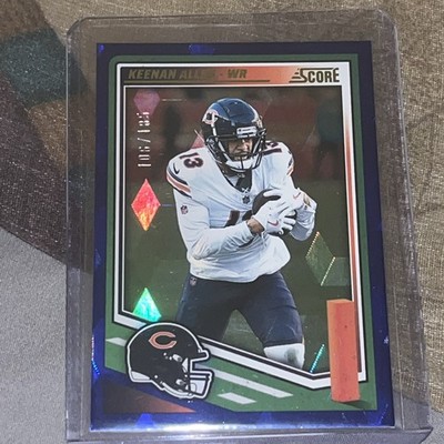2025 Score Football #260 Keenan Allen Hobby Blue Cracked Ice /185 Bears