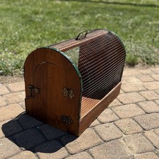 Coolest Handmade Vintage Small Dog or Cat Carrier Crate Pet House Cage Clean