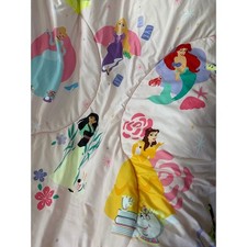 Disney Princess Reversible Full Comforter and Pillow Sham Set Pink