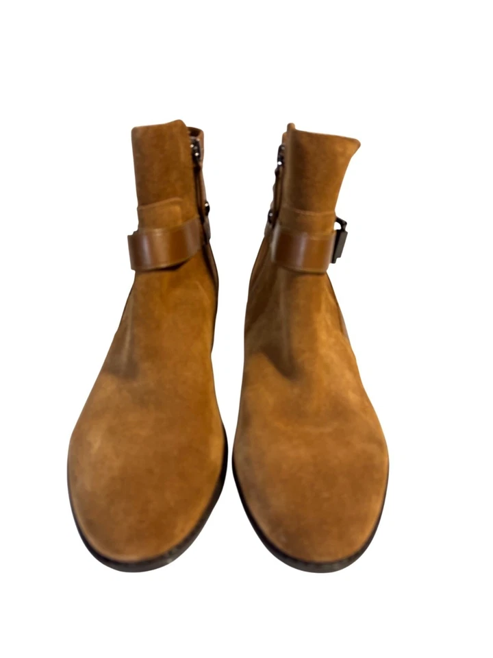 Botines Isaac Mizrahi marrón con detalle de hebilla y cremalleras laterales para mujer 7,5 W - Imagen 3 de 4