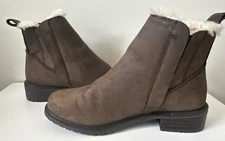 Emu Australia Pioneer Ankle Boots Waterproof Leather Womens Sz 9 Shearling Lined
