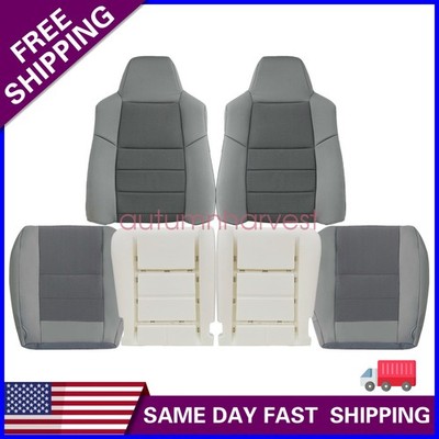 6PCS Front Bottom & Top Cloth Cover Gray For 2002-2005 Ford Excursion & Foam
