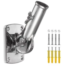 Heavy Duty 316 Stainless Steel Flag Pole Holder Bracket - 180 Degree Adjustable