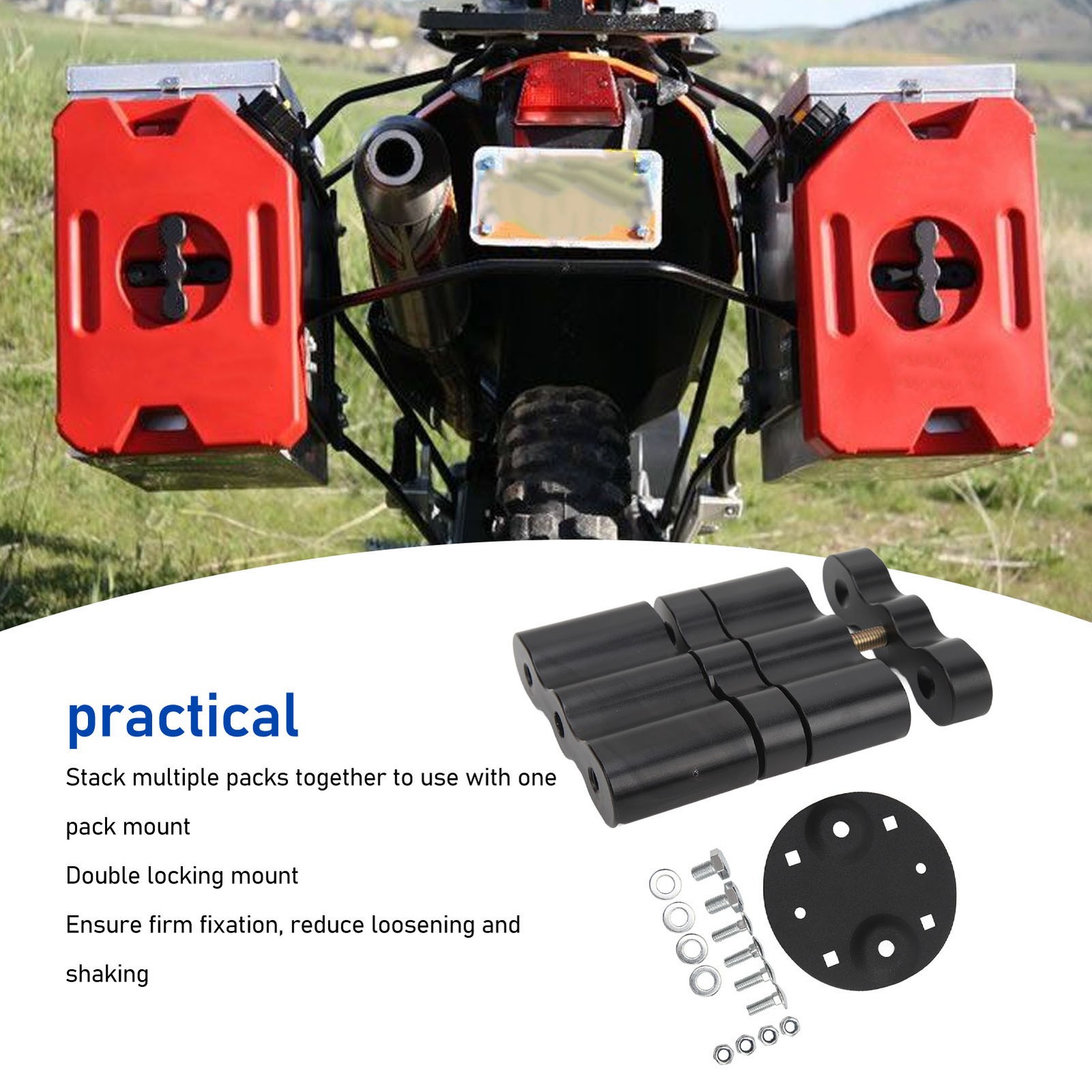Gas Pack Mount Extension Strong Strength Gas Can Mount For Motorcycle.