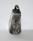 Old Pawn Vintage Native American Sterling Silver Stamped Ringing Bell Pendant — photo 6