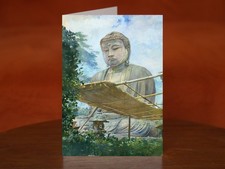 The Great Statue of Amida Buddha at Kamakura, Known as the Daibutsu - A5 Card