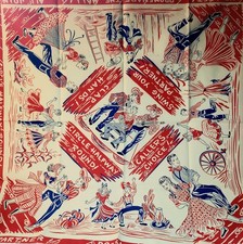 New Square Dancing Scarf Bandana Cowboy Western 22x22 Vintage Inspired Design
