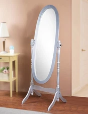 Traditional Queen Anna Style Classic Elegance Wood Floor Cheval Mirror Full Body