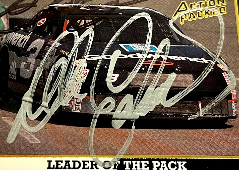 Dale Earnhardt & Dale Jr NASCAR 1994 Action Packed #35 Autographed Signed - Image 2 of 4