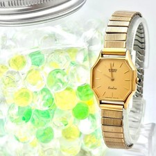 Excellent condition/Brand new battery SEIKO Exceline Ladies Wristwatch Gold Octa