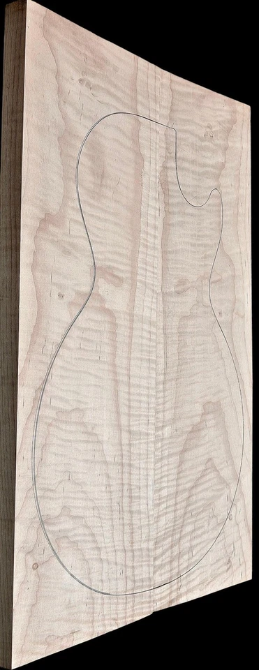 Carve Top 3A Curly Maple - Glued Up - Discounted for Flaw on Back - Image 3 of 4