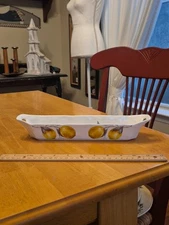 Grace's Teaware 12"×3" Olives/Lemon/Lime Slices/Relish Tray ORGANIC LEMON NWT 