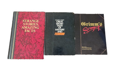 3 Vintage Books, Odd Stories/Spooky Readers Digest, Grimm's
