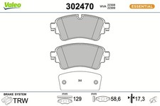 VALEO Bremsbelagsatz Scheibenbremse ESSENTIAL 302470 für VW TOUAREG CR7 RC8 TFSi