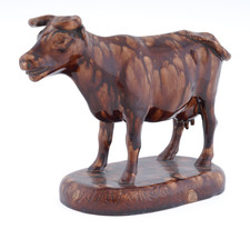 Antique Treacle Glazed pottery Cow 19th century  Staffordshire Georgian