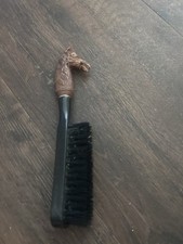 Vintage Clothing Shoe Brush Horse Head Plastic Handle Equestrian