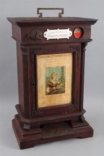 RARE Antique Schilling Stollwerck Sign Oak Candy Chocolate 5c Vending Machine