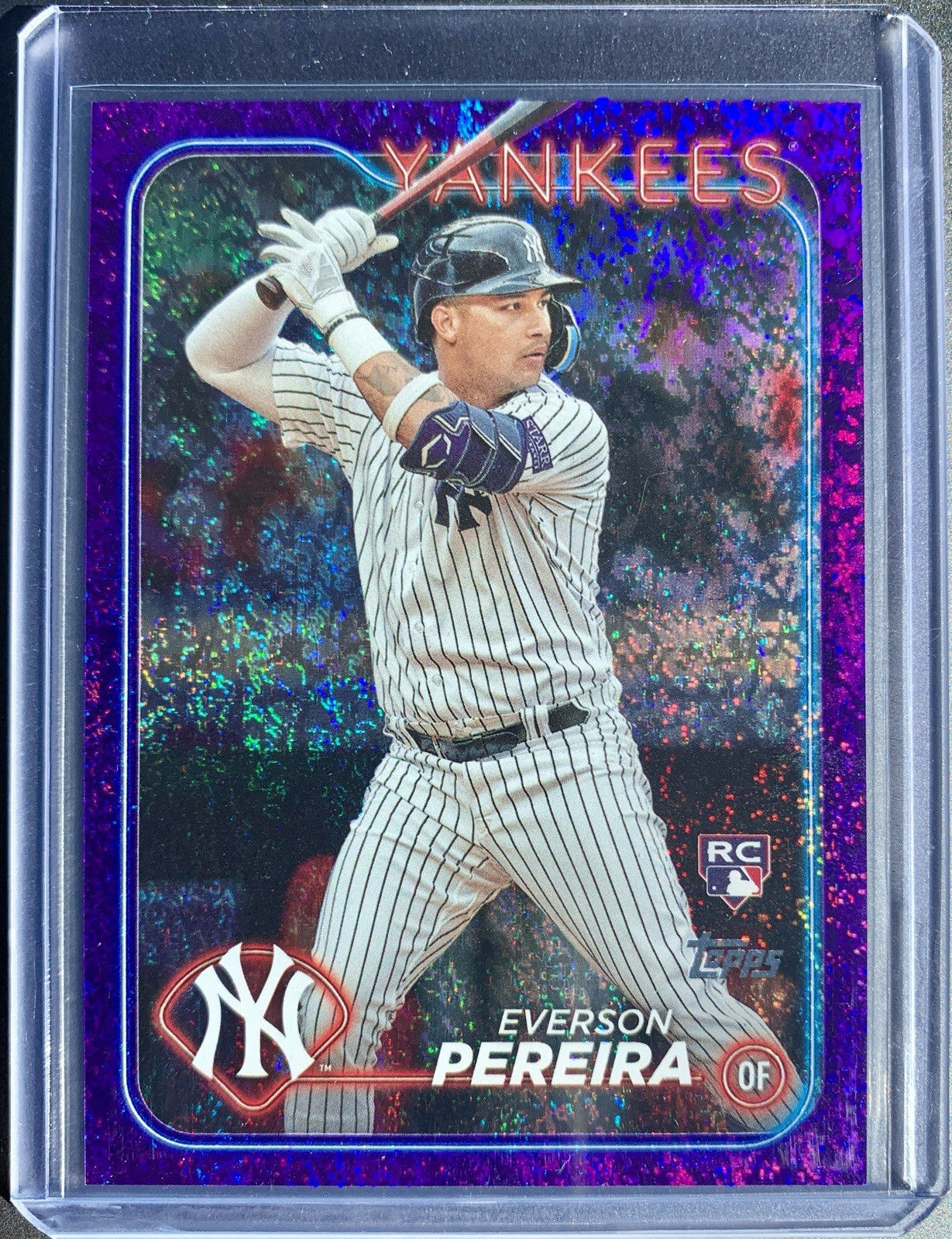 2024 Topps Series 2 Everson Pereira #461 Purple Foil Parallel (RC) /799 Yankees