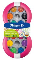 Pelikan Deckfarbkasten Space 12 Farben 1 Tube Deckweiß Kinder Malen Magenta