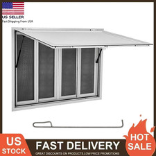 36" x 36" Concession Stand Serving Window Food Truck Service Window with Awning