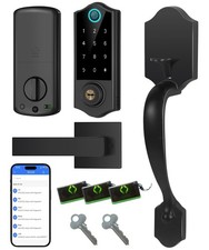 Fingerprint Smart Door Lock Keyless Deadbolt, Touchscreen Keypad, Auto Lock