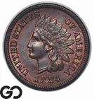1884 Indian Head Cent Penny, Some Original Red, Choice XF++/AU