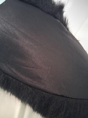 fur collar black in style of 1950s 1940s. retro Revival. very soft. - Picture 4 of 4