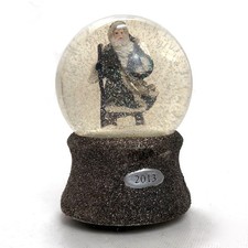 Silver Santa Christmas Snow Globe Plays Jingle Bells 6 In Tall 2013