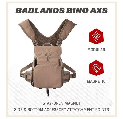 Badlands Bino AXS Binocular Harness Chest Pack Medium Mud/Tan Brand New