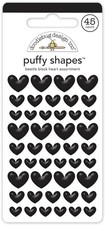 Doodlebug Puffy Stickers-Beetle Black Heart