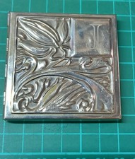 VINTAGE  MIRROR COMPACT GODINGER SILVER CO LOVELY CONDITION ART DECO