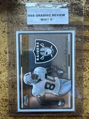 2002 Pacific Exclusive #14 Jerry Rice Exclusive Advantage Raiders MBS 9 Mint NFL
