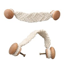 HWAQHDYL 2 Pack Bohemian Style Rope Knobs Door Handle Rope Knot Cabinet Drawe...